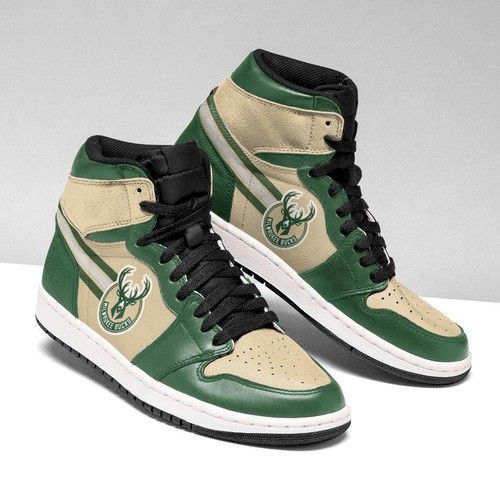 JWFancy Milwaukee Bucks NBA AJ1 High Sneakers Shoes For Men And Women