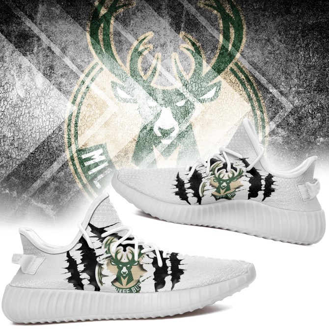 JWFancy Milwaukee Bucks Yeezy Boost Shoes For Men And Women