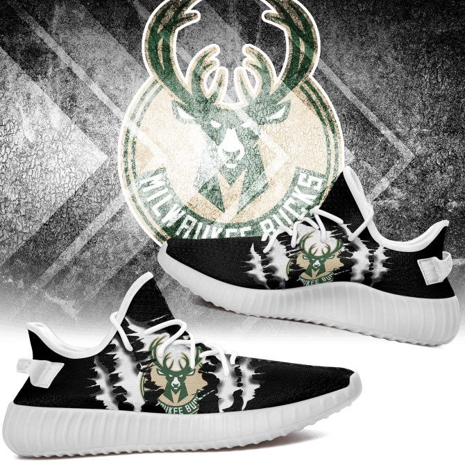 JWFancy Milwaukee Bucks Yeezy Boost Shoes For Men And Women