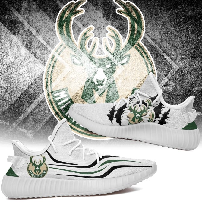 JWFancy Milwaukee Bucks Yeezy Boost Shoes For Men And Women