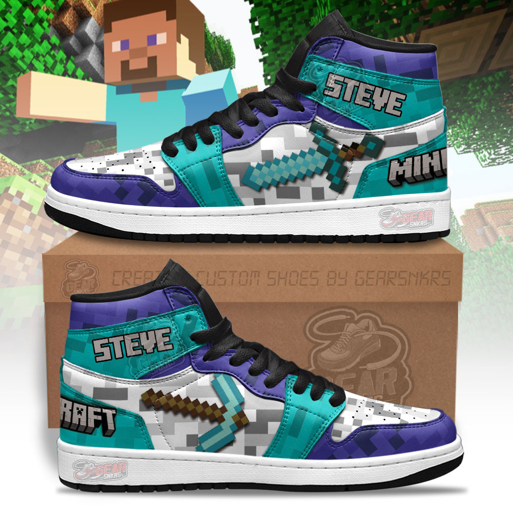JWFancy Minecraft AJ1 High Sneakers Shoes For Men And Women