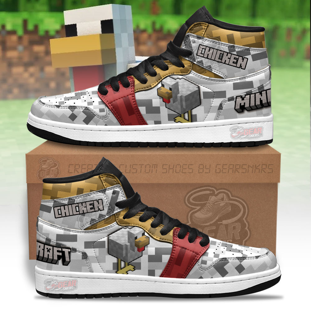 JWFancy Minecraft AJ1 High Sneakers Shoes For Men And Women