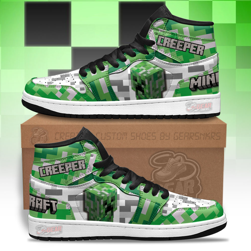 JWFancy Minecraft AJ1 High Sneakers Shoes For Men And Women
