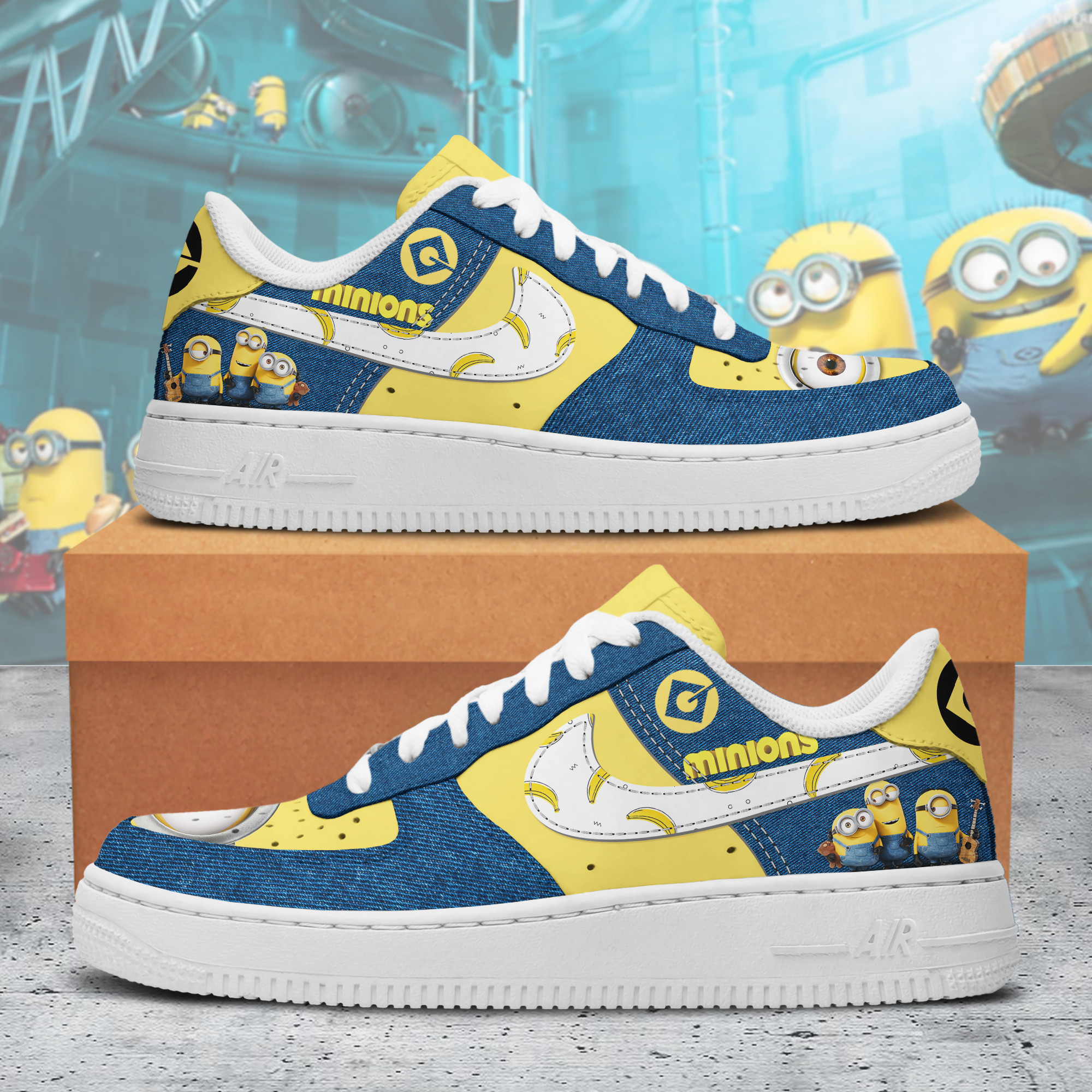 JWFancy Minions Air Low-Top Sneakers Shoes For Men And Women
