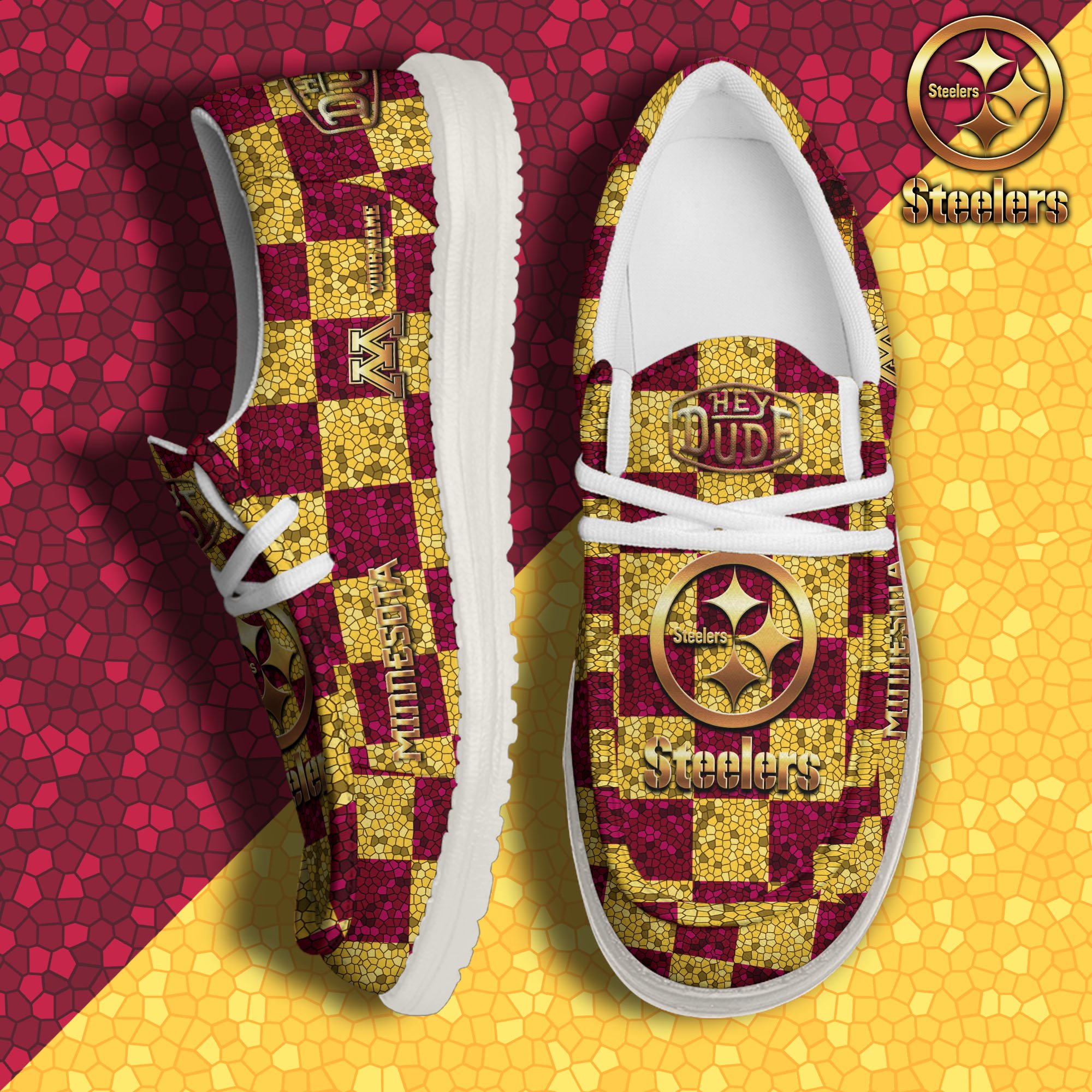 JWFancy Minnesota Golden Gophers Hey Dude Shoes Wally Men's Lace Up Loafers Comfortable For Men And Women