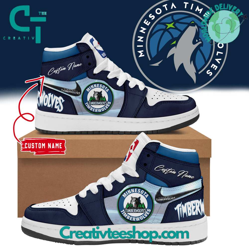 JWFancy Minnesota Timberwolves AJ1 High Sneakers Shoes For Men And Women