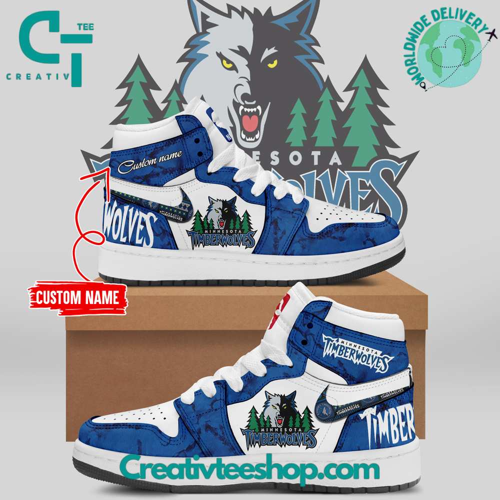 JWFancy Minnesota Timberwolves AJ1 High Sneakers Shoes For Men And Women