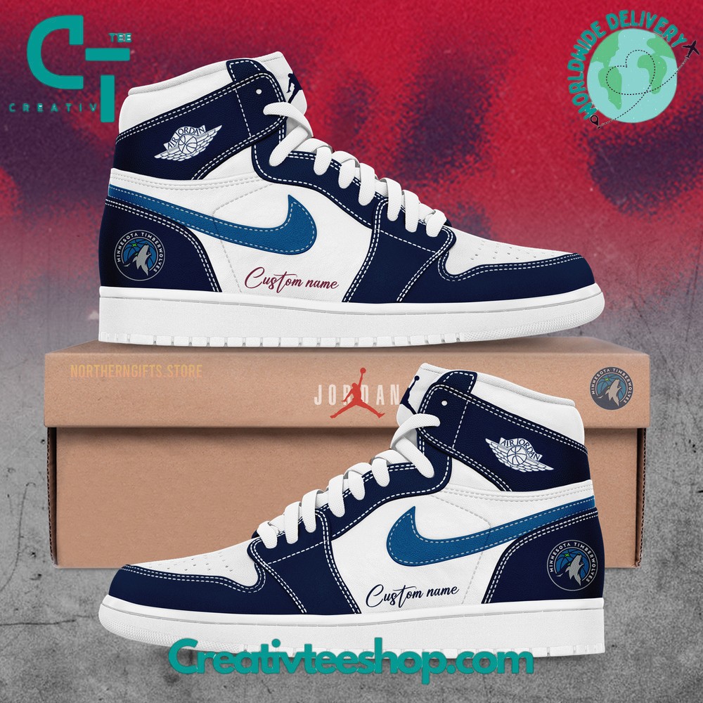 JWFancy Minnesota Timberwolves AJ1 High Sneakers Shoes For Men And Women