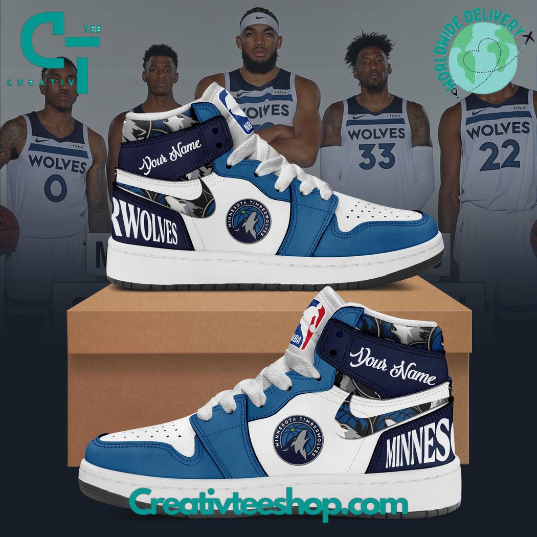 JWFancy Minnesota Timberwolves AJ1 High Sneakers Shoes For Men And Women