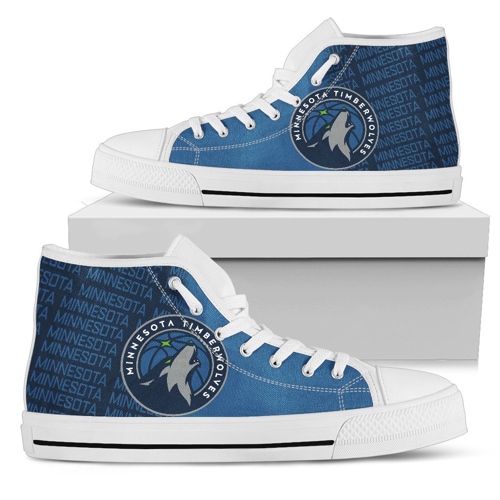 JWFancy Minnesota Timberwolves High Top Canvas Sneakers Shoes For Men And Women