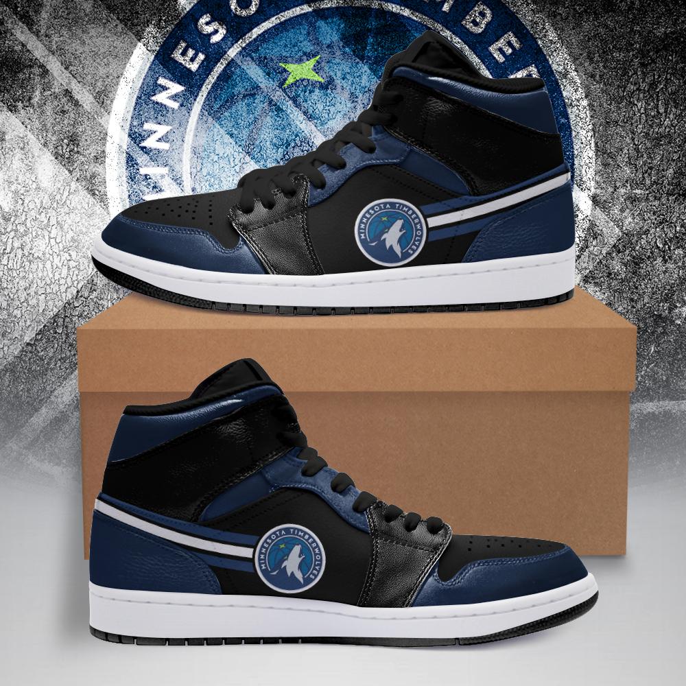 JWFancy Minnesota Timberwolves NBA AJ1 High Sneakers Shoes For Men And Women