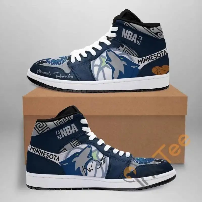 JWFancy Minnesota Timberwolves NBA AJ1 High Sneakers Shoes For Men And Women