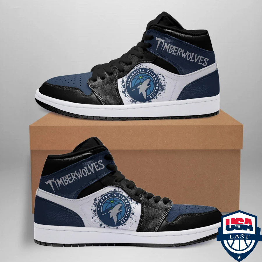 JWFancy Minnesota Timberwolves NBA AJ1 High Sneakers Shoes For Men And Women