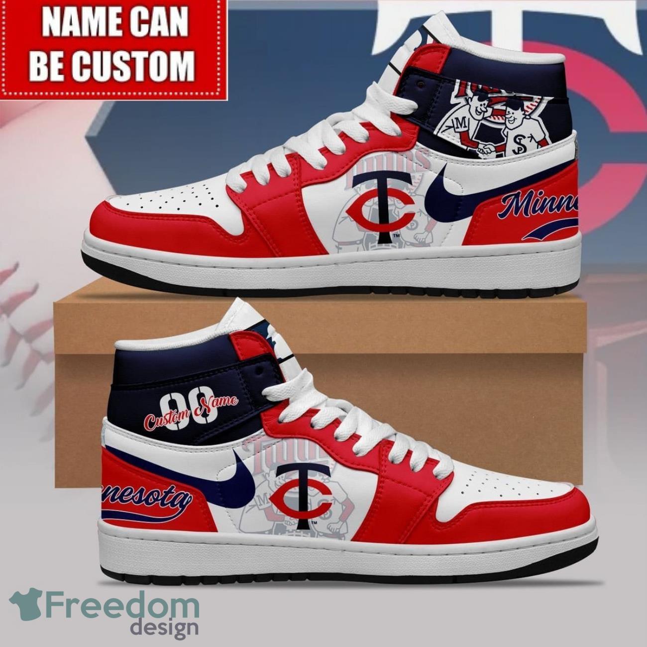 JWFancy Minnesota Twins AJ1 High Sneakers Shoes For Men And Women