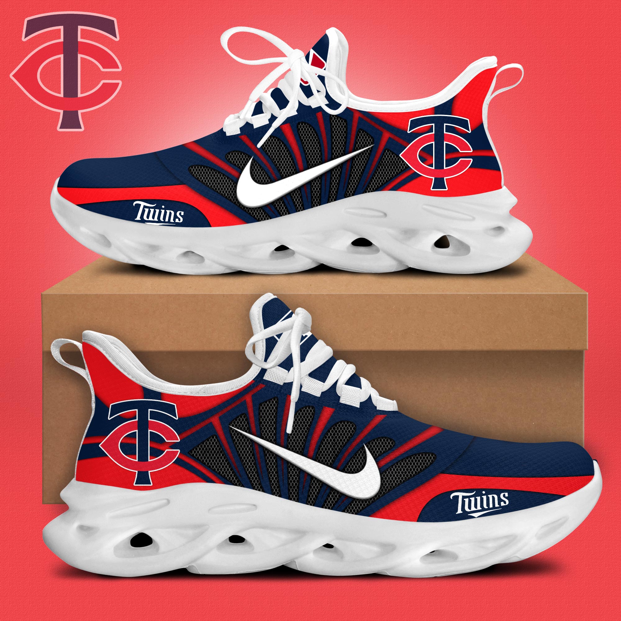 JWFancy Minnesota Twins Max Soul Shoes Sneakers For Men And Women