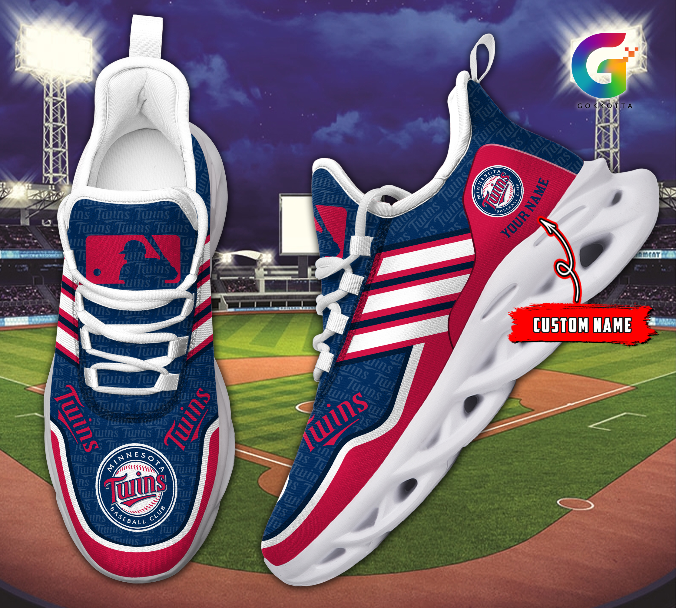 JWFancy Minnesota Twins MLB Max Soul Shoes Sneakers For Men And Women