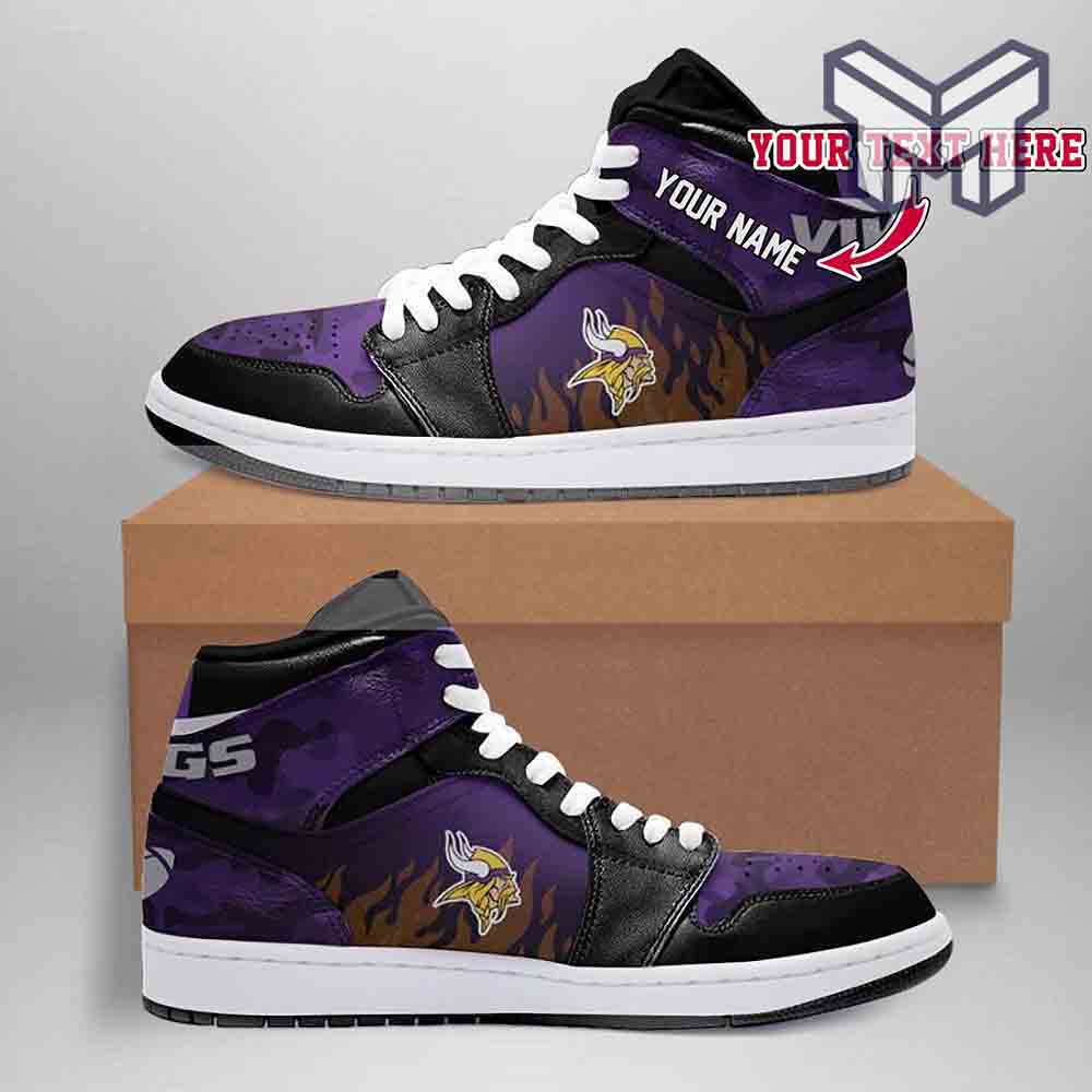 JWFancy Minnesota Vikings AJ1 High Sneakers Shoes For Men And Women