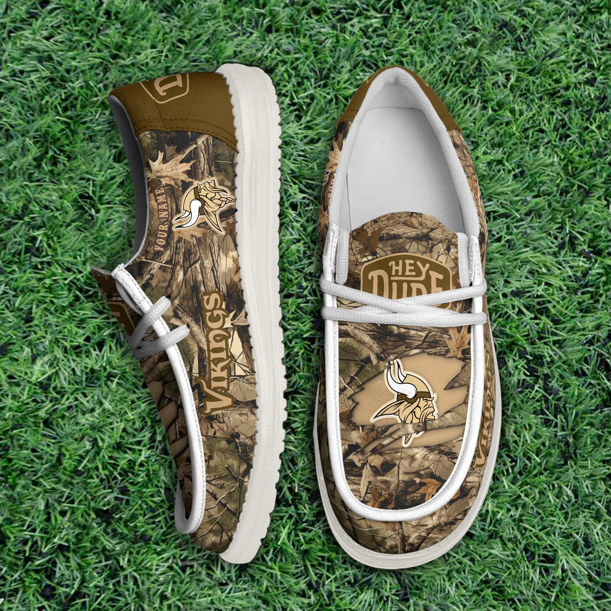 JWFancy Minnesota Vikings Hey Dude Shoes Wally Men's Lace Up Loafers Comfortable For Men And Women