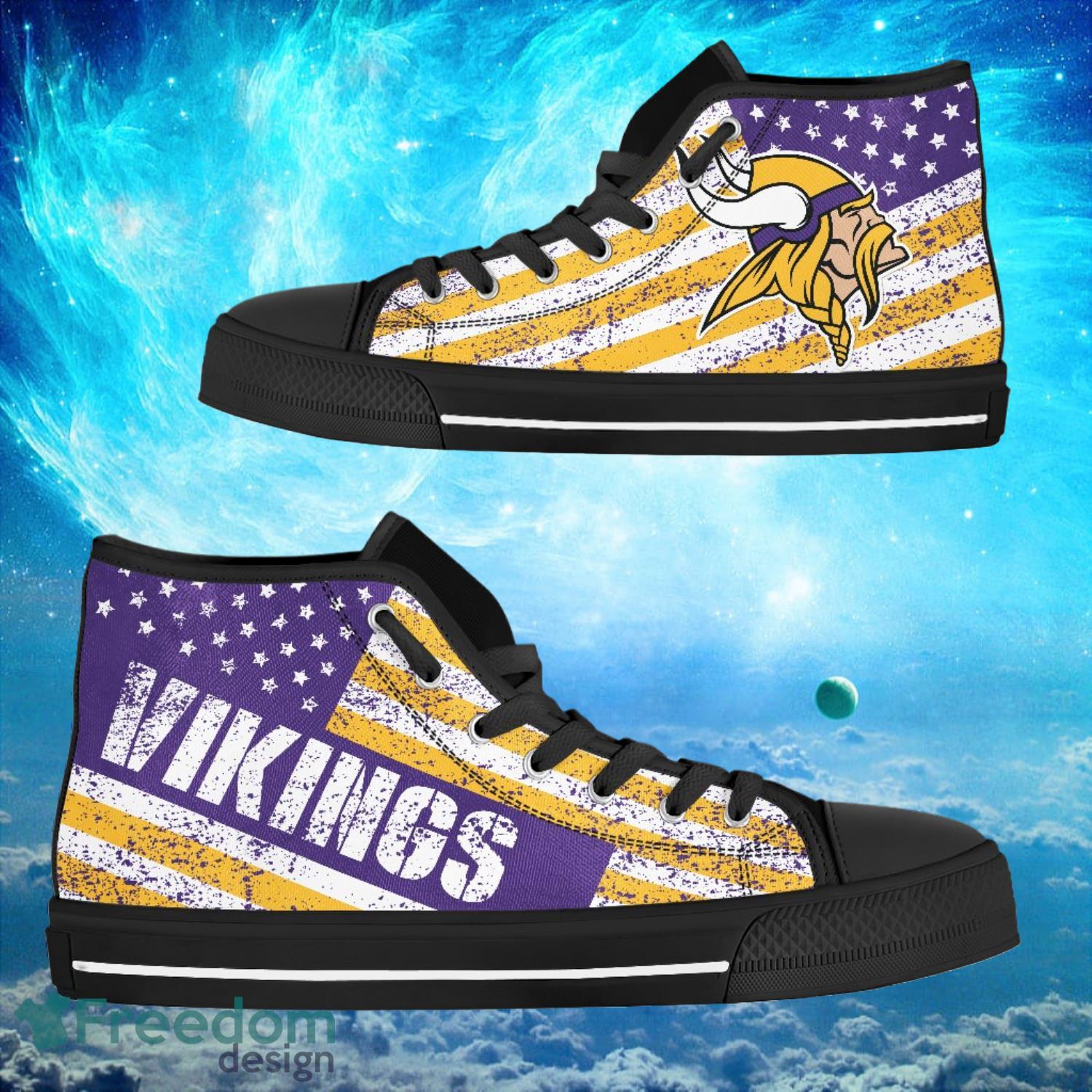 JWFancy Minnesota Vikings High Top Canvas Sneakers Shoes For Men And Women