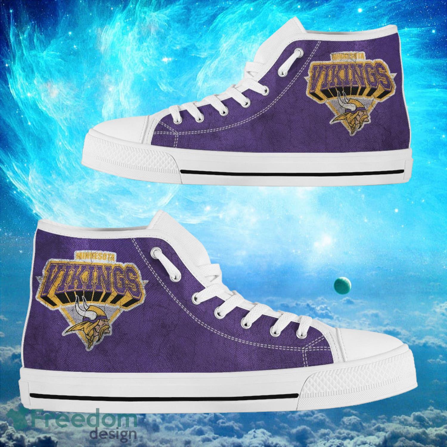 JWFancy Minnesota Vikings High Top Canvas Sneakers Shoes For Men And Women
