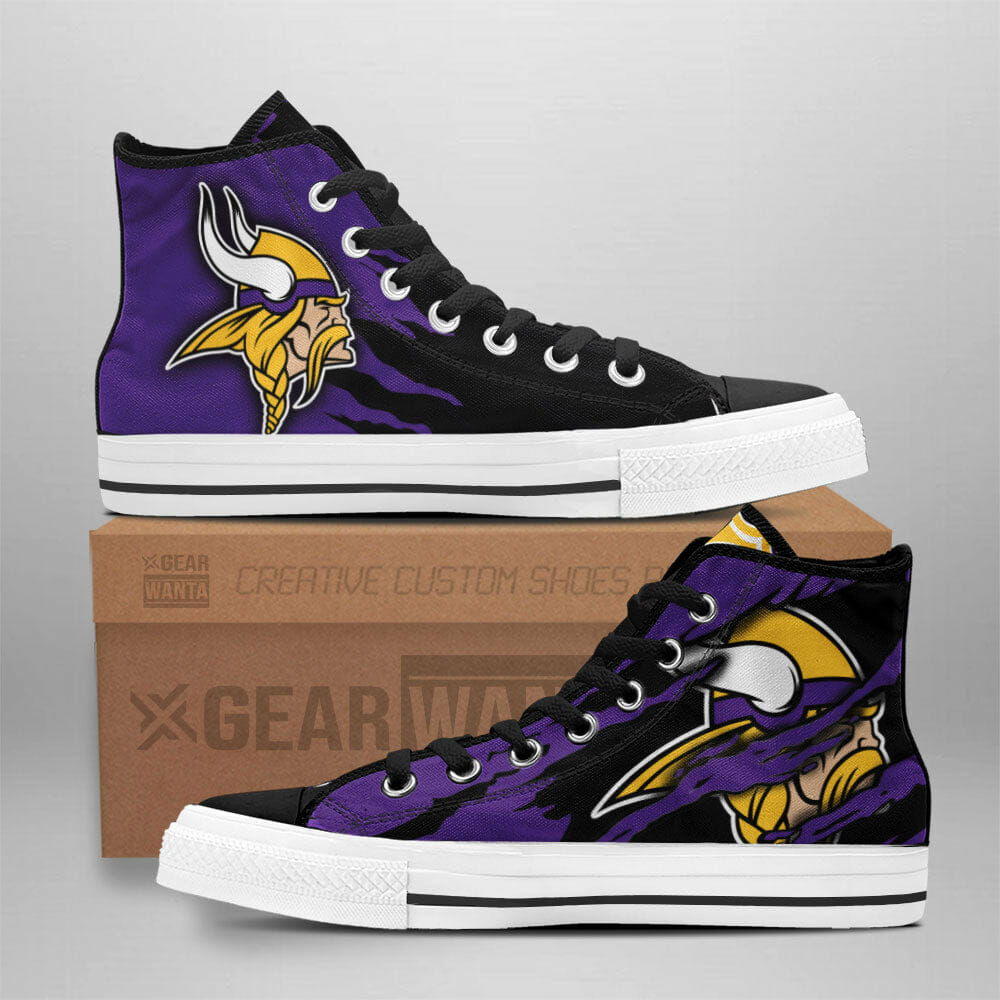 JWFancy Minnesota Vikings High Top Canvas Sneakers Shoes For Men And Women