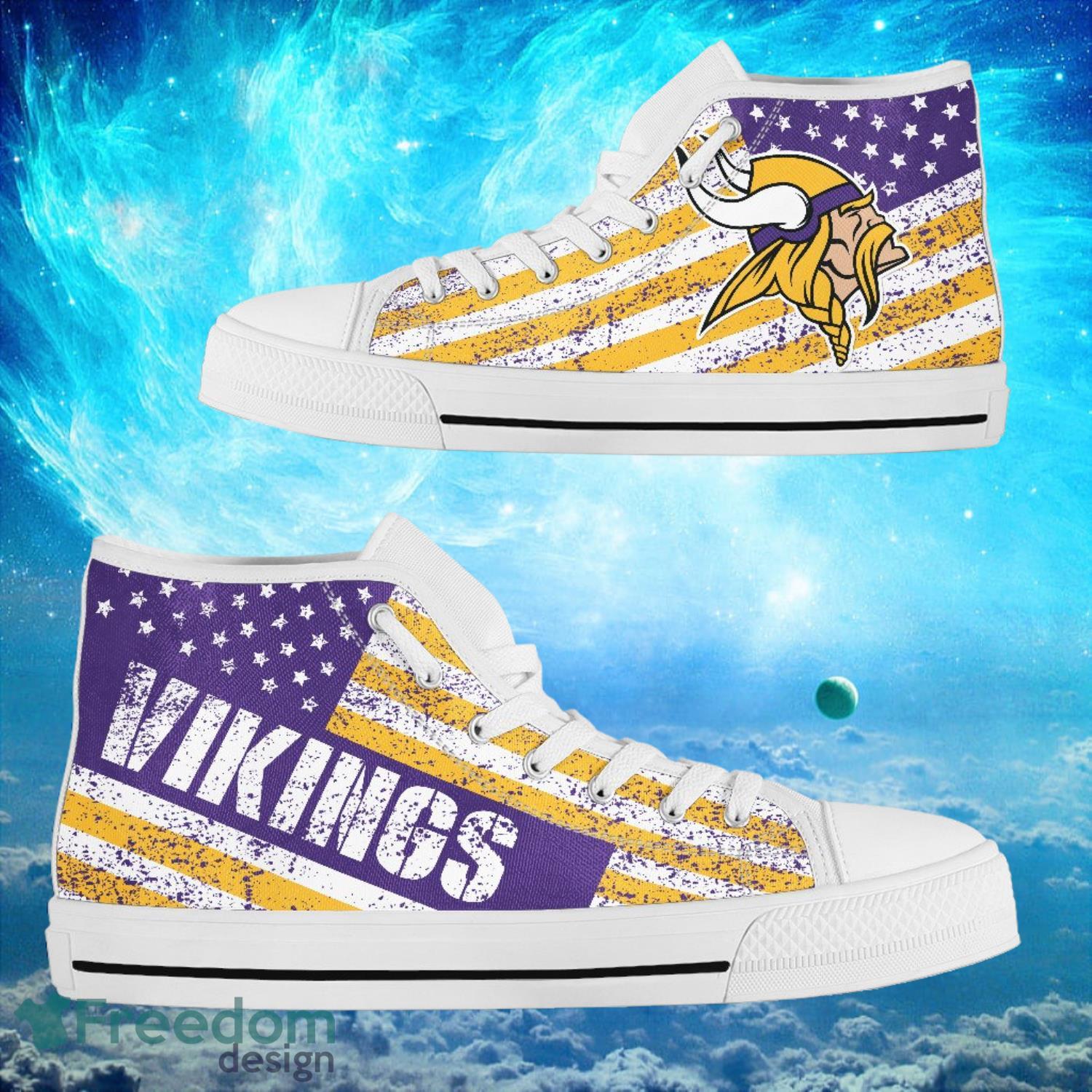 JWFancy Minnesota Vikings High Top Canvas Sneakers Shoes For Men And Women