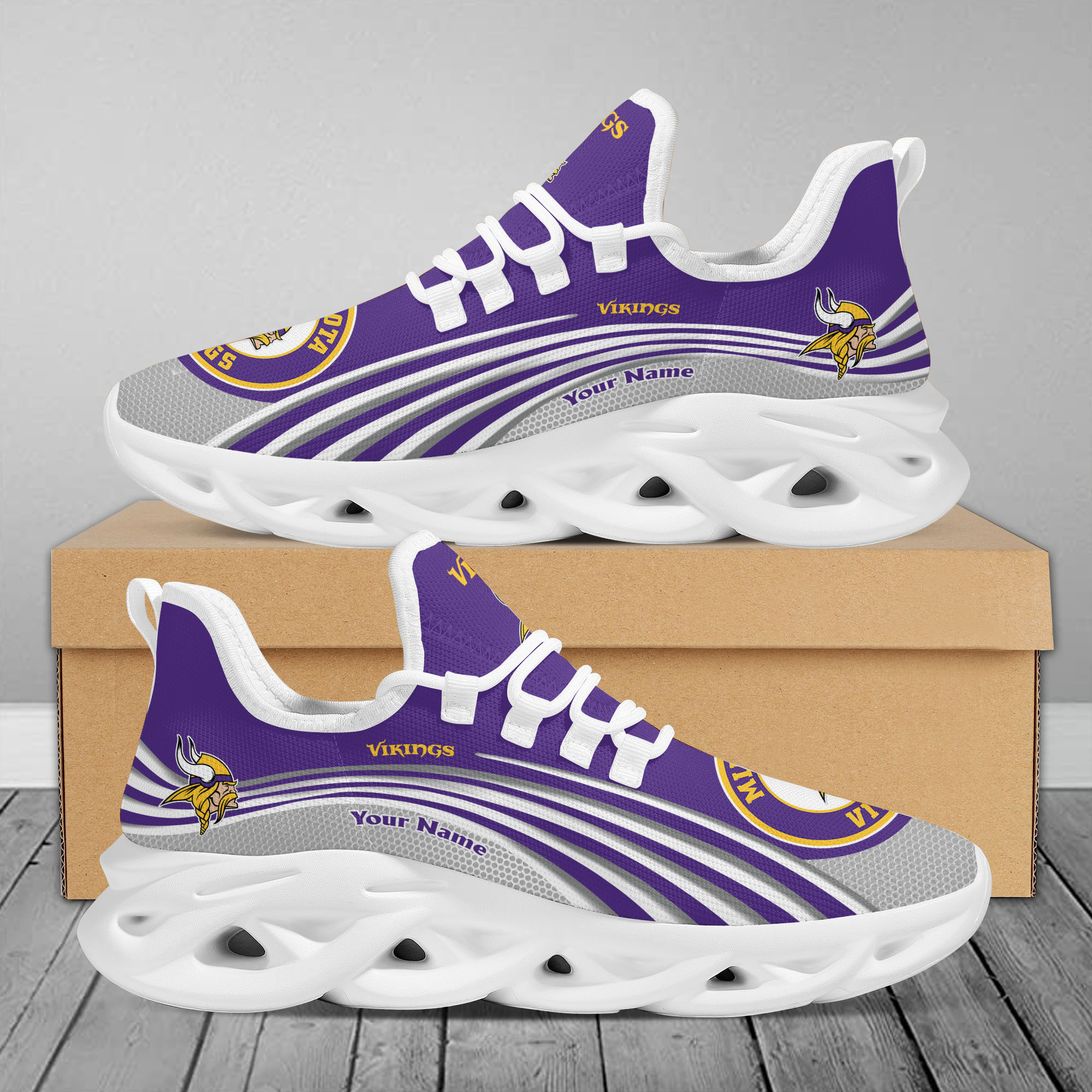JWFancy Minnesota Vikings Max Soul Shoes Sneakers For Men And Women