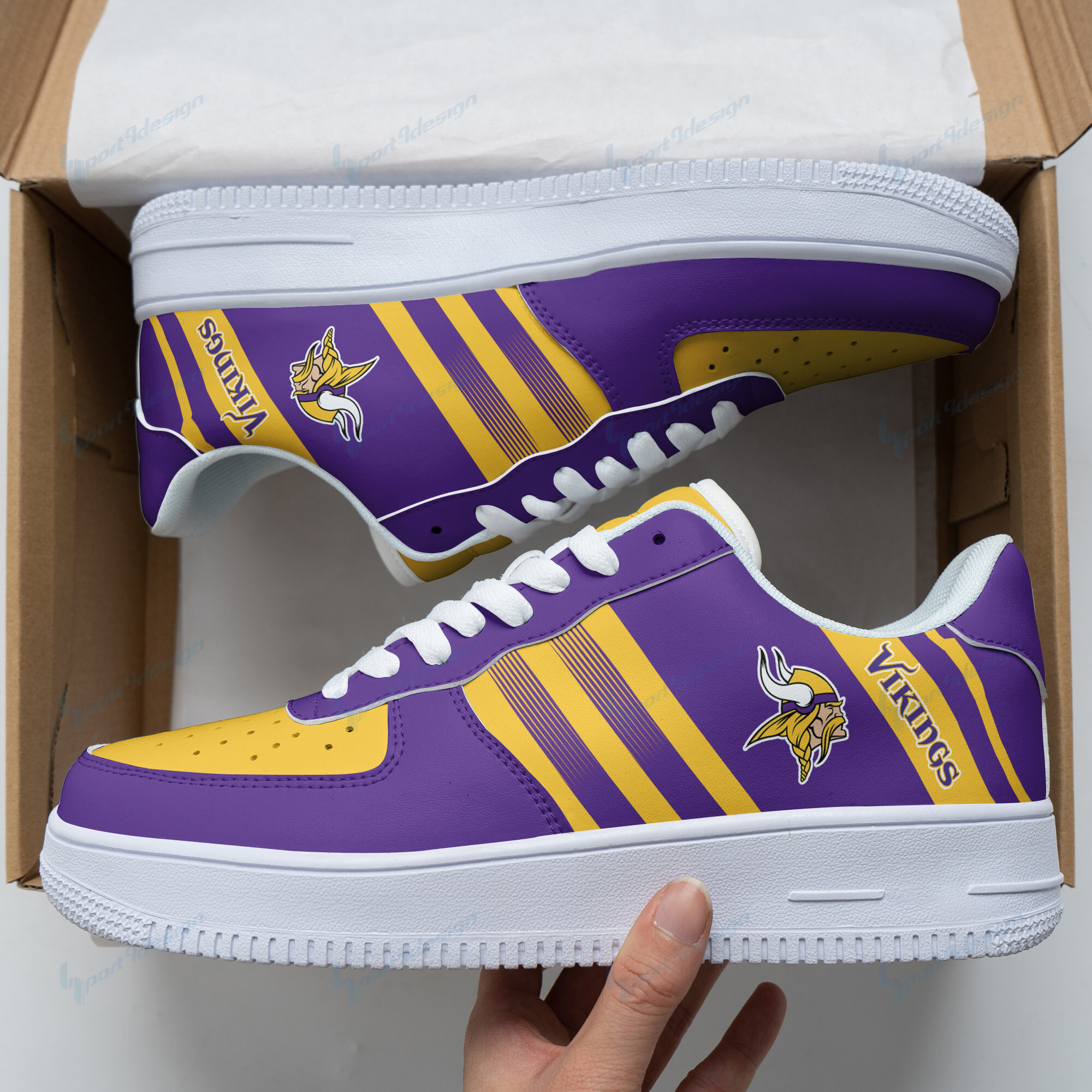 JWFancy Minnesota Vikings NFL Air Low-Top Sneakers Shoes For Men And Women