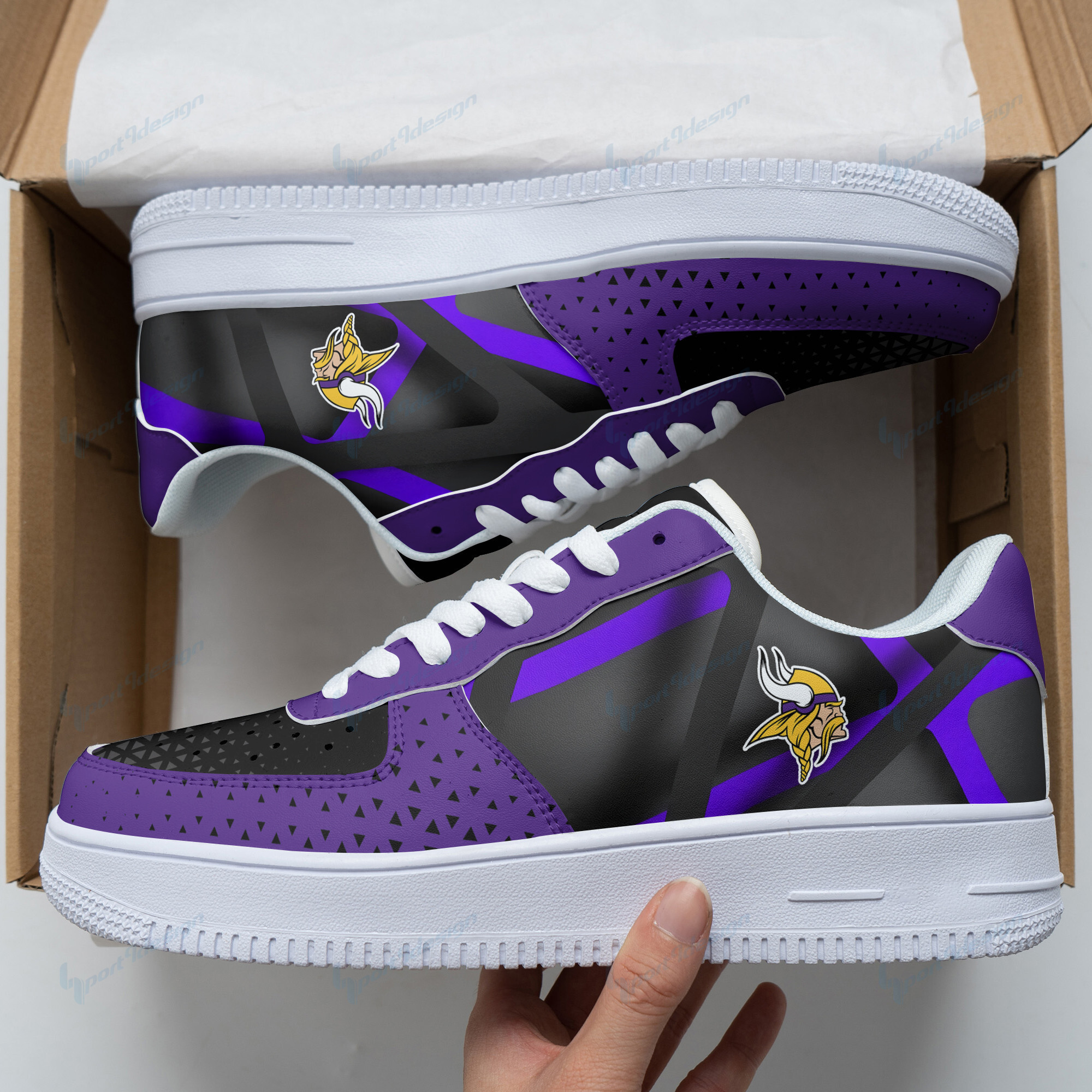 JWFancy Minnesota Vikings NFL Air Low-Top Sneakers Shoes For Men And Women