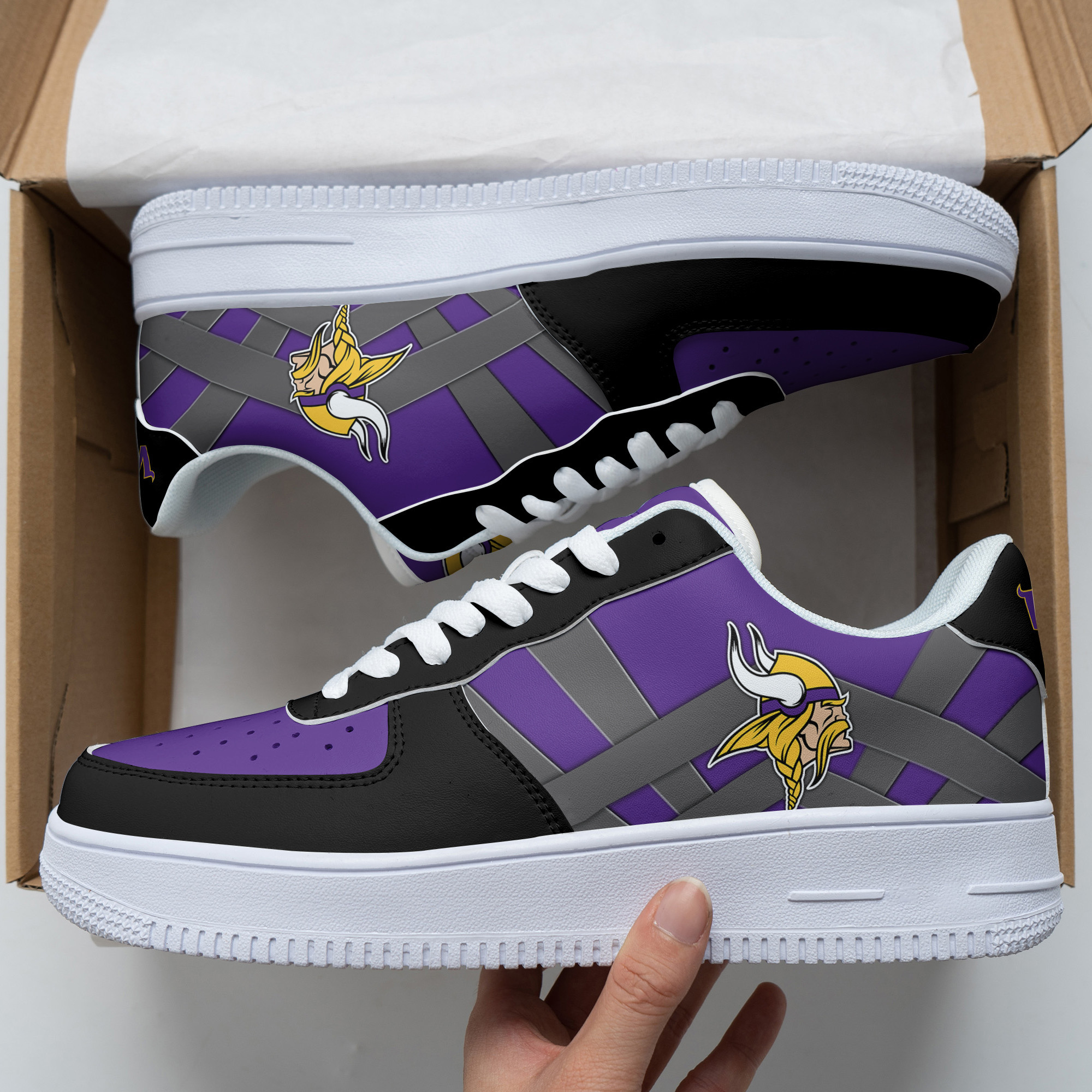 JWFancy Minnesota Vikings NFL Air Low-Top Sneakers Shoes For Men And Women