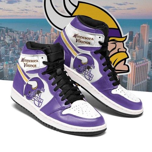 JWFancy Minnesota Vikings NFL AJ1 High Sneakers Shoes For Men And Women