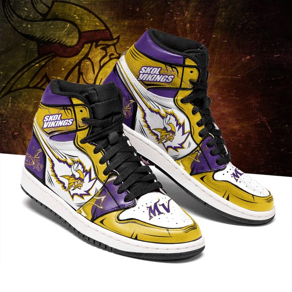 JWFancy Minnesota Vikings NFL AJ1 High Sneakers Shoes For Men And Women