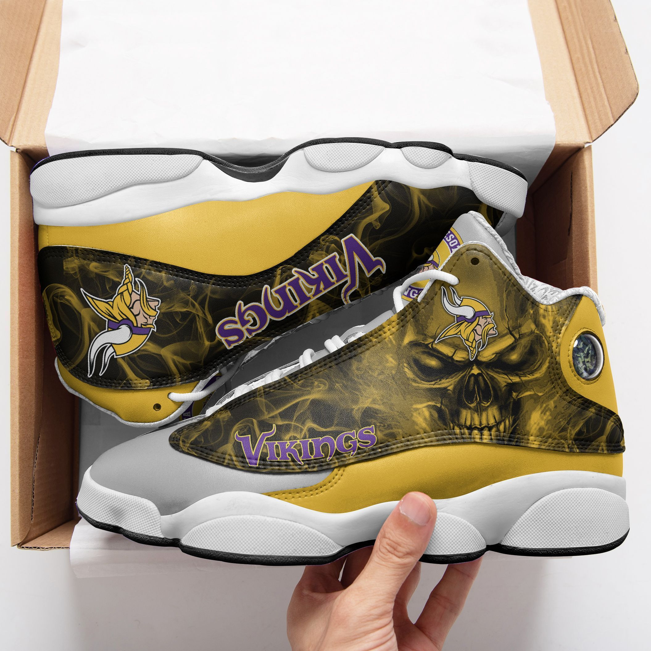 JWFancy Minnesota Vikings NFL AJ13 Sneakers Shoes For Men And Women