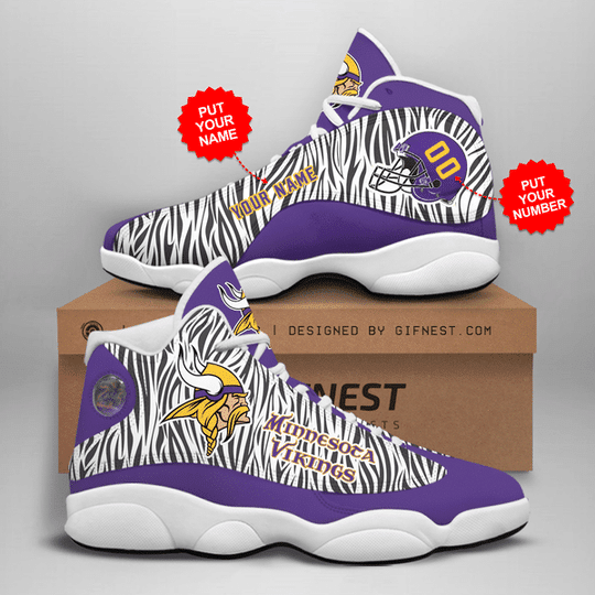 JWFancy Minnesota Vikings NFL AJ13 Sneakers Shoes For Men And Women