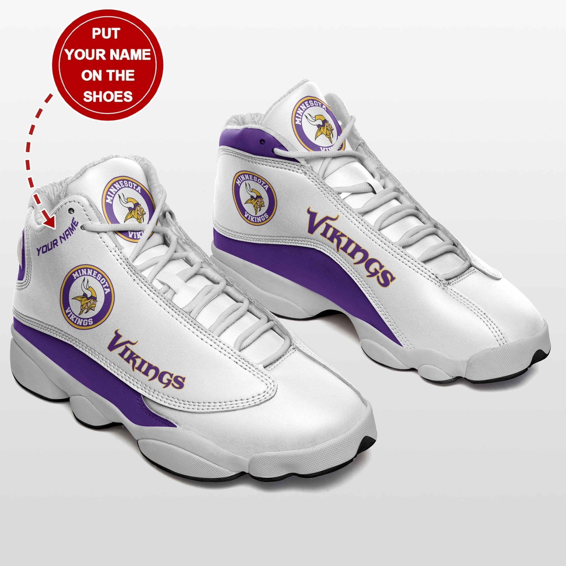 JWFancy Minnesota Vikings NFL AJ13 Sneakers Shoes For Men And Women