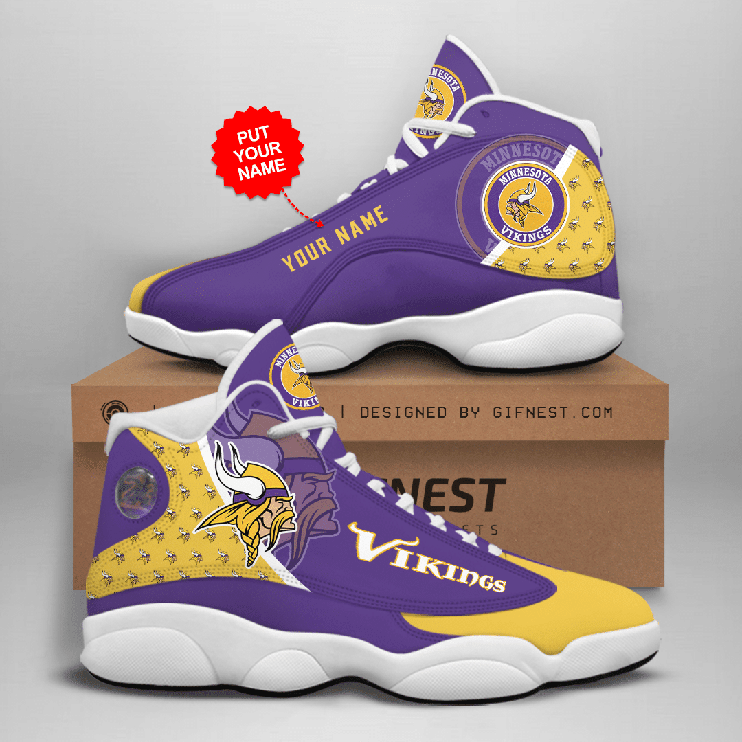 JWFancy Minnesota Vikings NFL AJ13 Sneakers Shoes For Men And Women