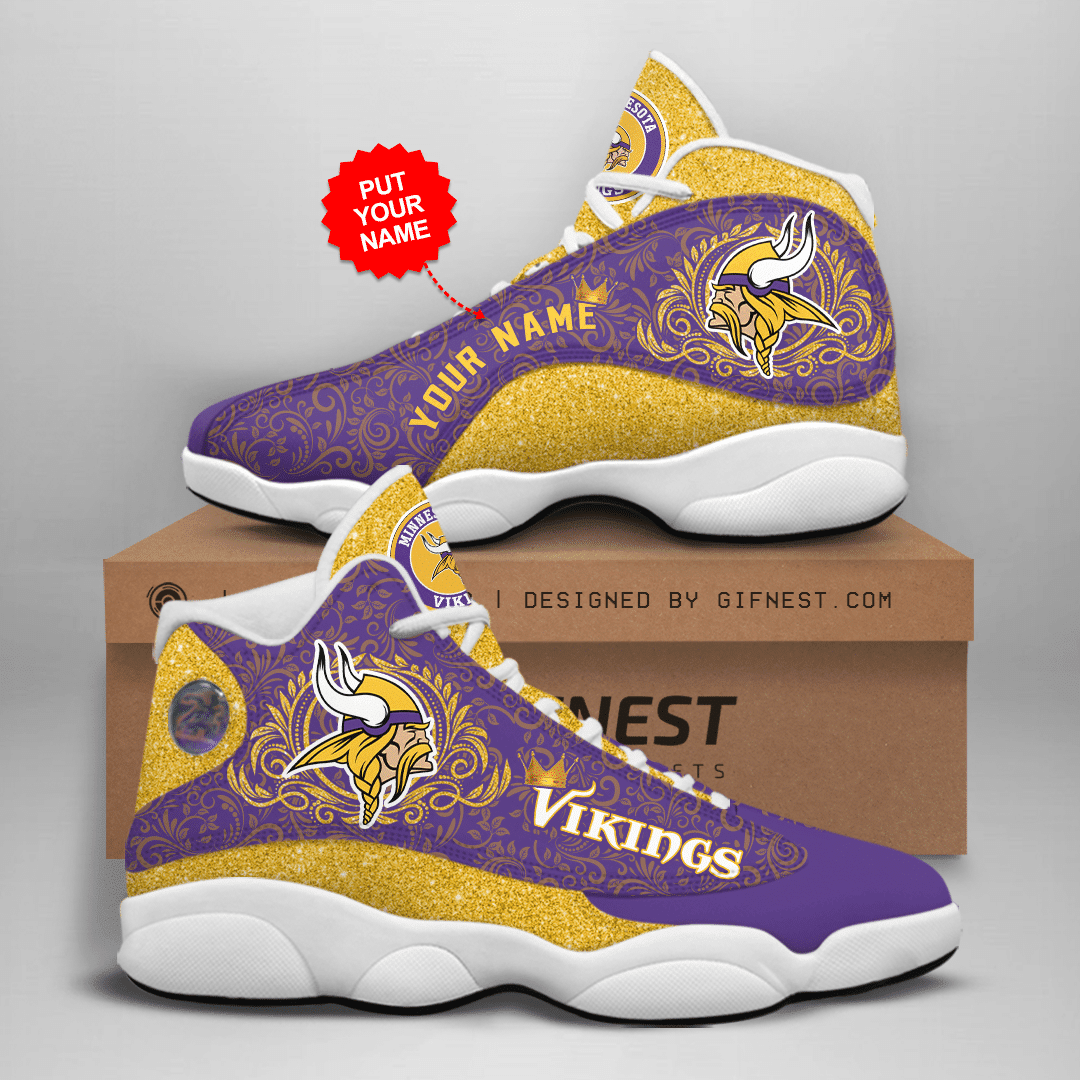 JWFancy Minnesota Vikings NFL AJ13 Sneakers Shoes For Men And Women