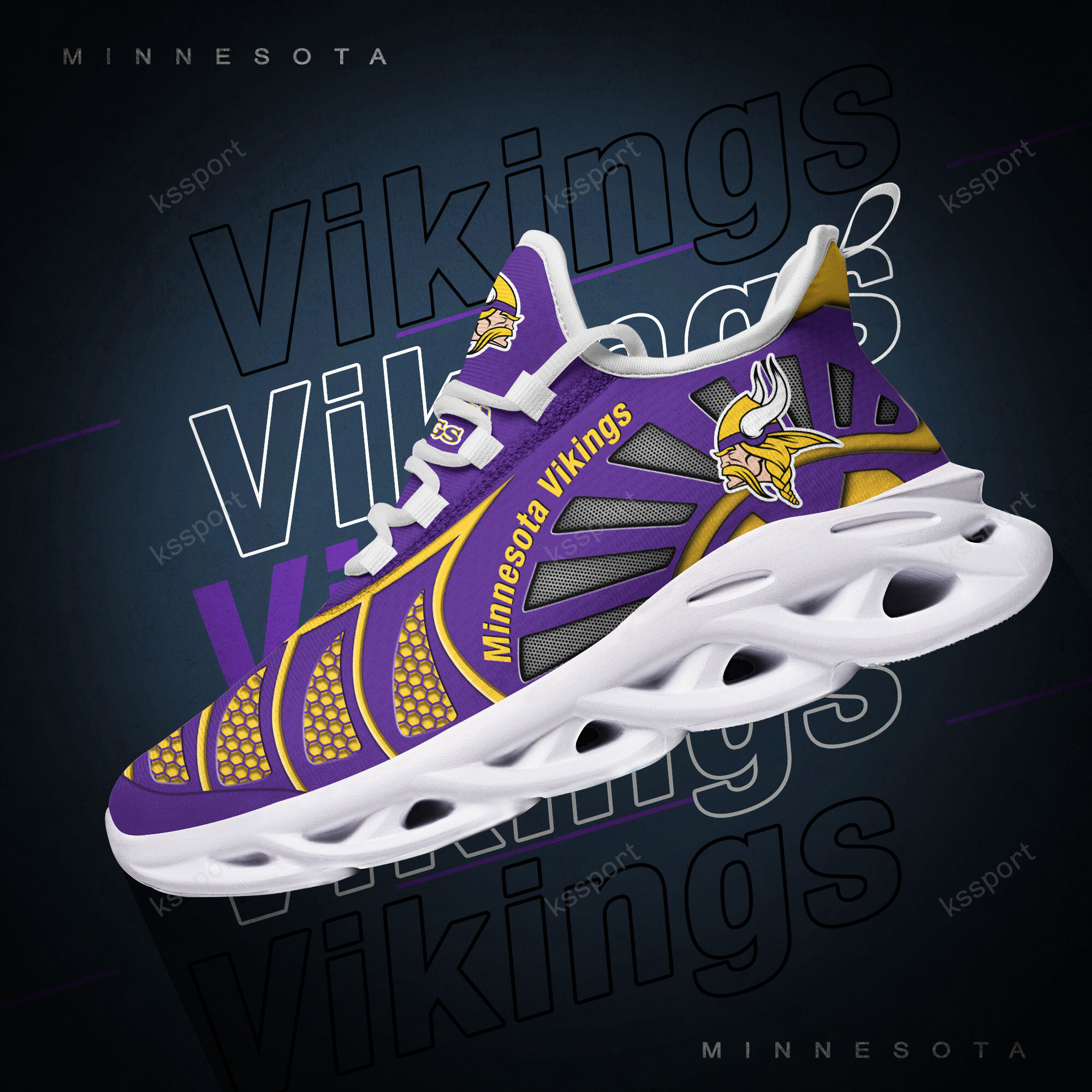 JWFancy Minnesota Vikings NFL Max Soul Shoes Sneakers For Men And Women