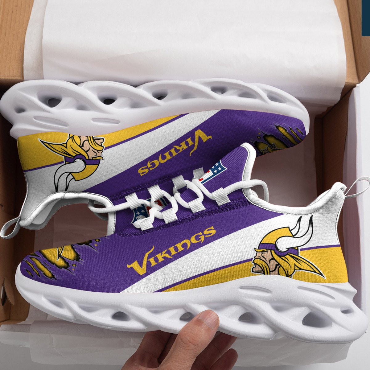 JWFancy Minnesota Vikings NFL Max Soul Shoes Sneakers For Men And Women
