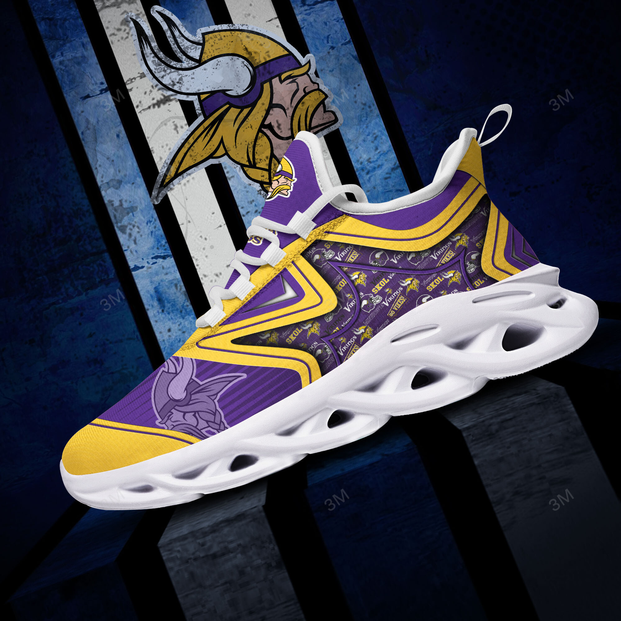 JWFancy Minnesota Vikings NFL Max Soul Shoes Sneakers For Men And Women