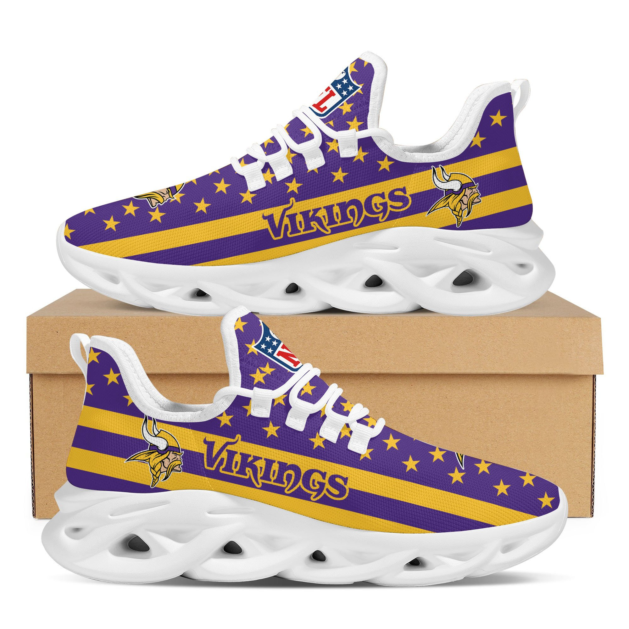 JWFancy Minnesota Vikings NFL Max Soul Shoes Sneakers For Men And Women