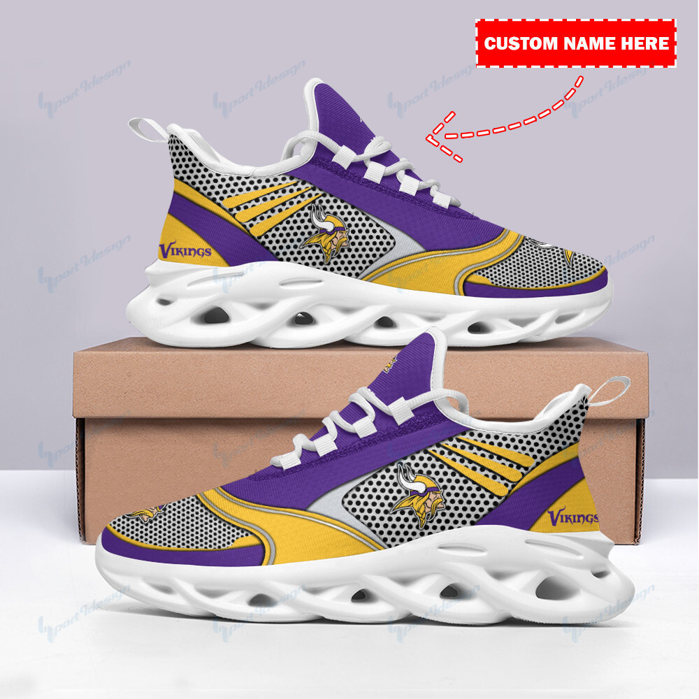 JWFancy Minnesota Vikings NFL Max Soul Shoes Sneakers For Men And Women