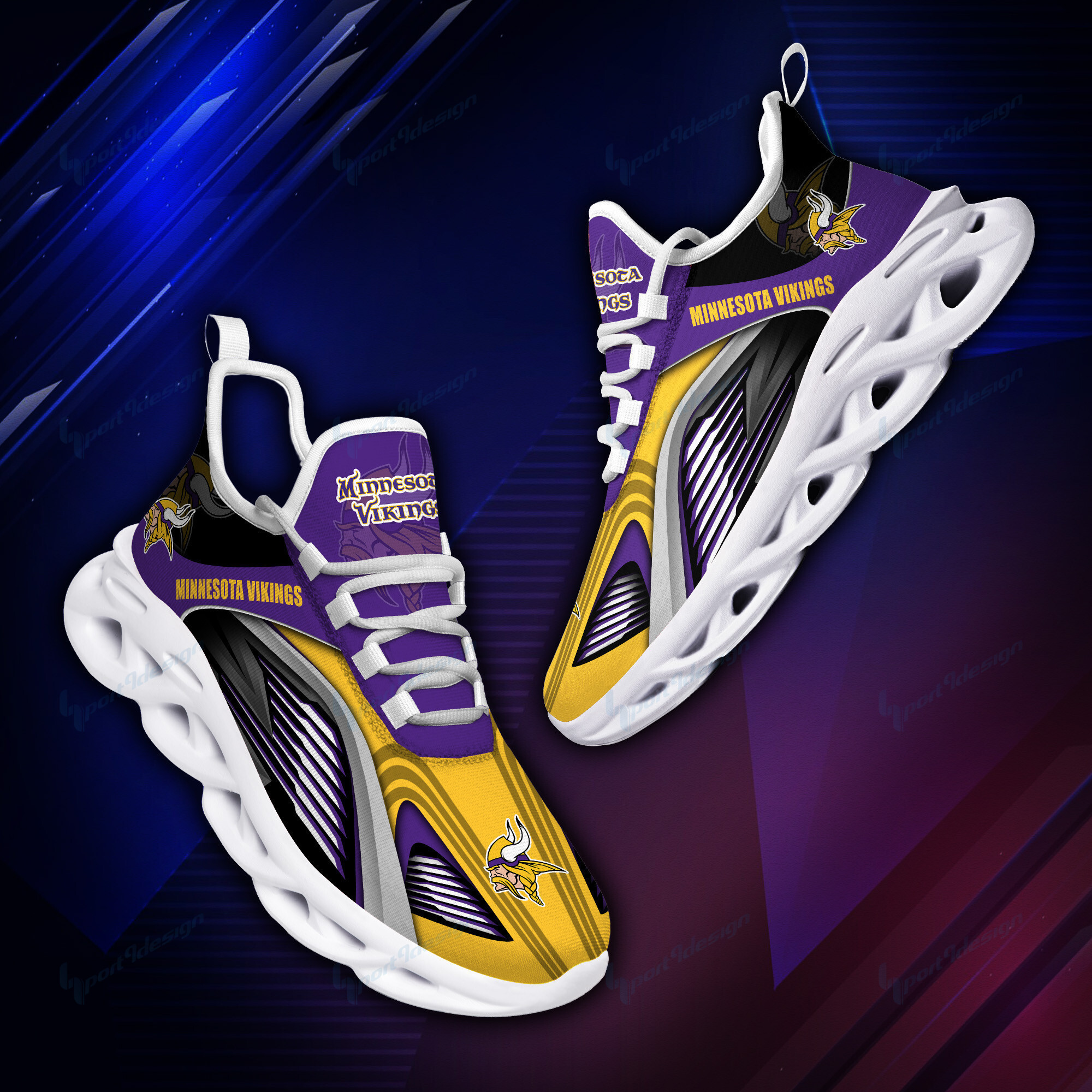 JWFancy Minnesota Vikings NFL Max Soul Shoes Sneakers For Men And Women