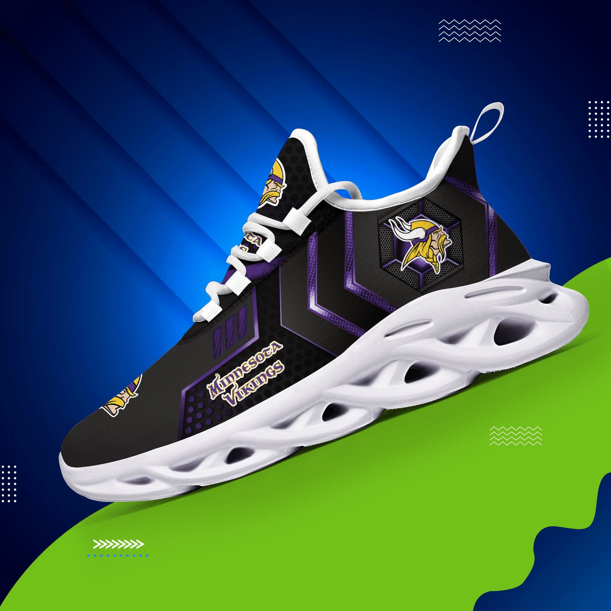 JWFancy Minnesota Vikings NFL Max Soul Shoes Sneakers For Men And Women