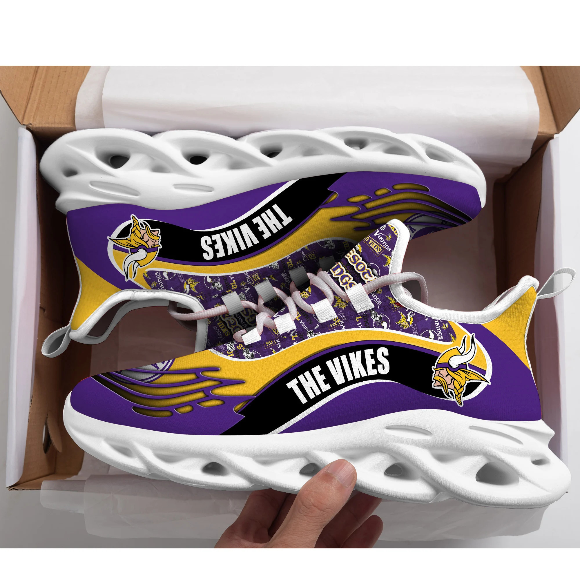 JWFancy Minnesota Vikings NFL Max Soul Shoes Sneakers For Men And Women