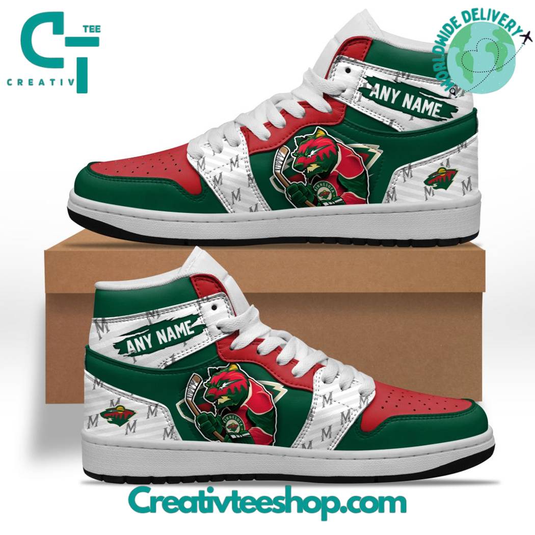 JWFancy Minnesota Wild AJ1 High Sneakers Shoes For Men And Women