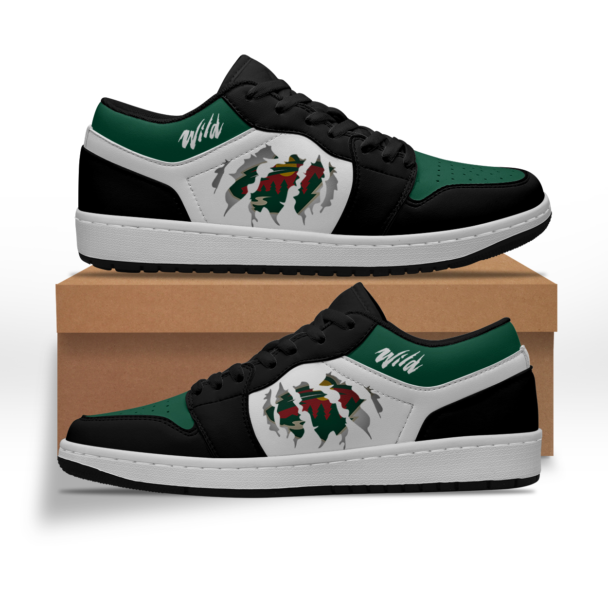 JWFancy Minnesota Wild AJ1 Low Sneakers Shoes For Men And Women