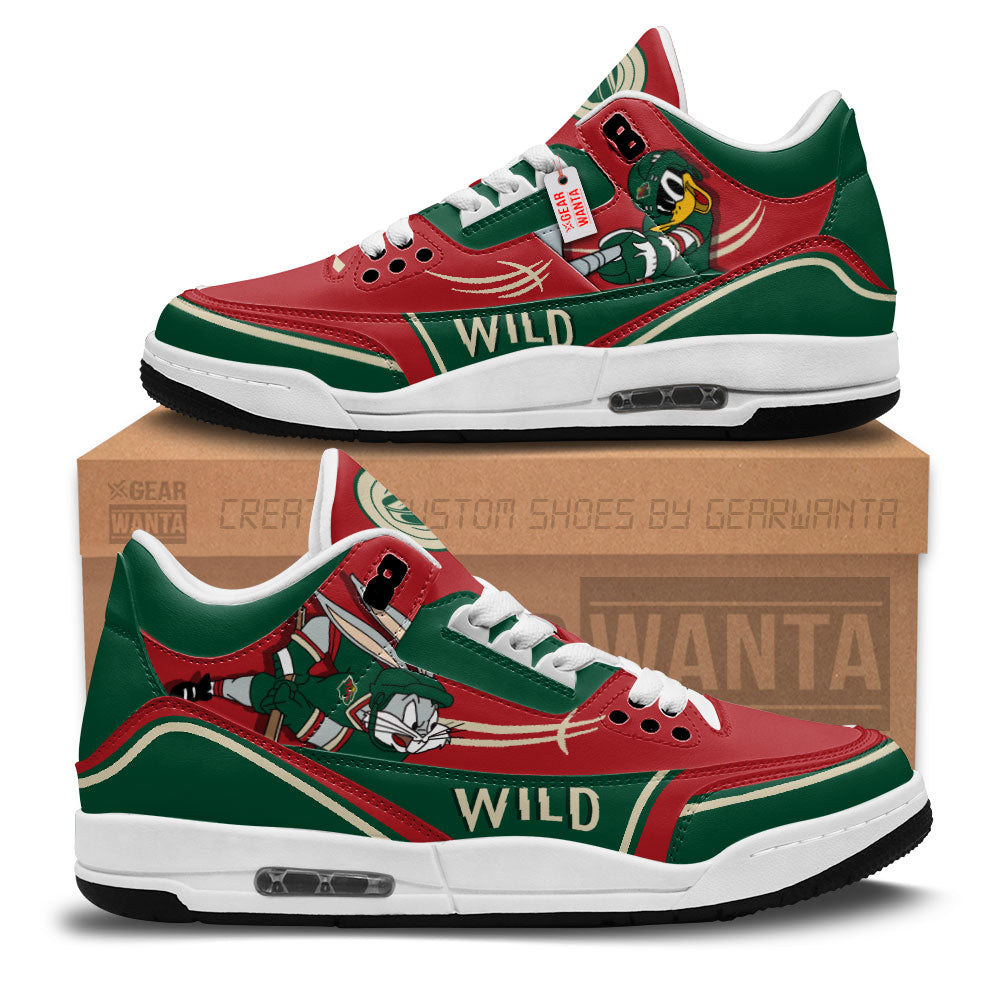 JWFancy Minnesota Wild AJ3 Sneakers Shoes For Men And Women
