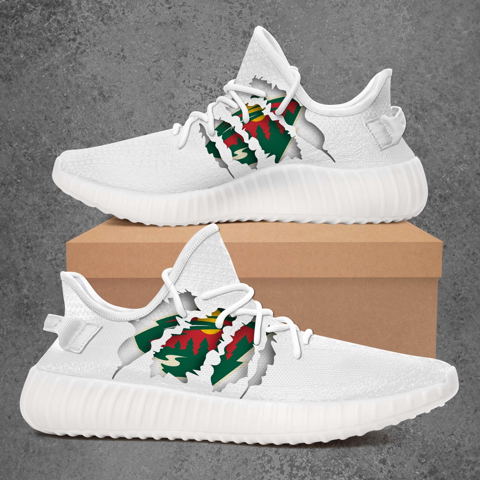 JWFancy Minnesota Wild Yeezy Boost Shoes For Men And Women