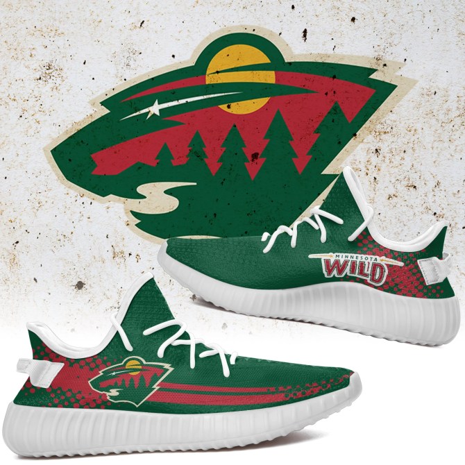 JWFancy Minnesota Wild Yeezy Boost Shoes For Men And Women